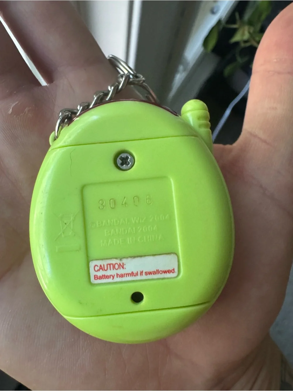 Tamagotchi Digital Pet Keychain - Blue & Green